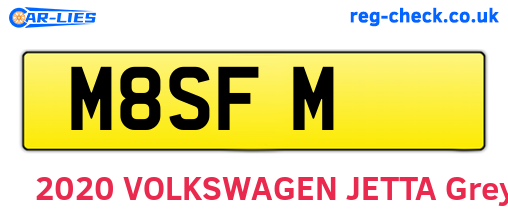 M8SFM are the vehicle registration plates.
