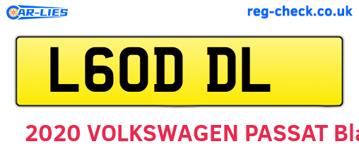 L60DDL are the vehicle registration plates.