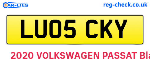 LU05CKY are the vehicle registration plates.