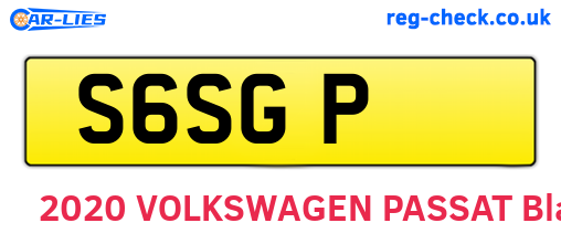 S6SGP are the vehicle registration plates.