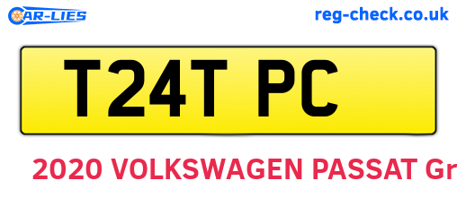 T24TPC are the vehicle registration plates.