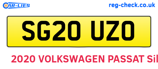 SG20UZO are the vehicle registration plates.