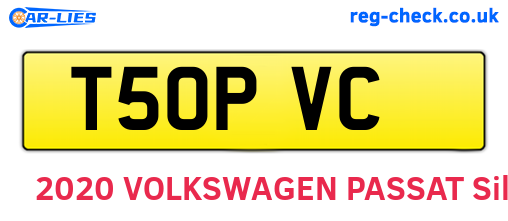 T50PVC are the vehicle registration plates.