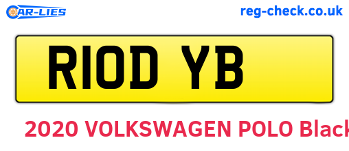 R10DYB are the vehicle registration plates.