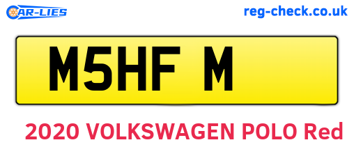 M5HFM are the vehicle registration plates.