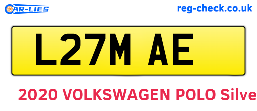 L27MAE are the vehicle registration plates.
