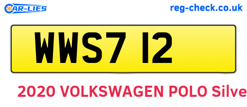 WWS712 are the vehicle registration plates.