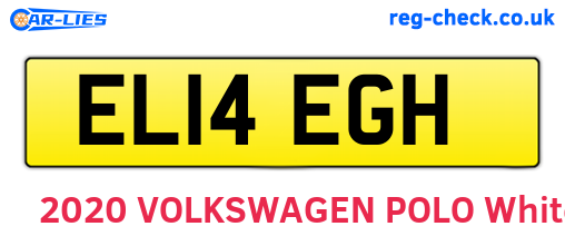 EL14EGH are the vehicle registration plates.