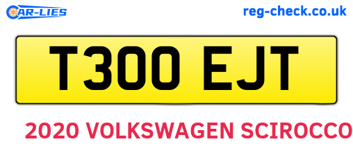 T300EJT are the vehicle registration plates.