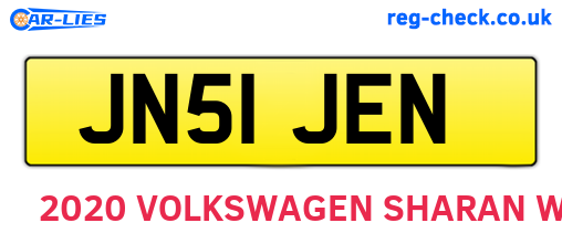 JN51JEN are the vehicle registration plates.