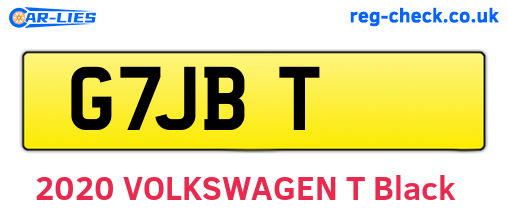 G7JBT are the vehicle registration plates.
