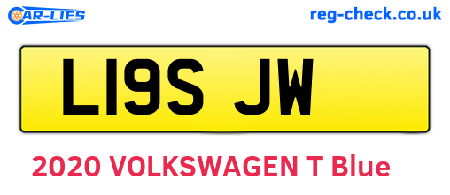 L19SJW are the vehicle registration plates.
