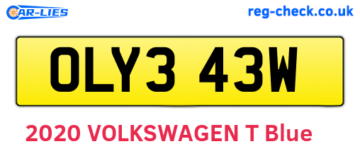 OLY343W are the vehicle registration plates.