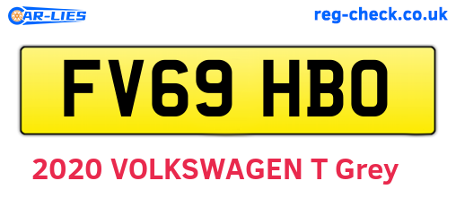 FV69HBO are the vehicle registration plates.