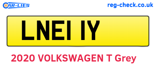 LNE11Y are the vehicle registration plates.