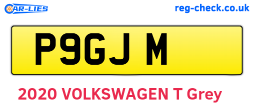 P9GJM are the vehicle registration plates.