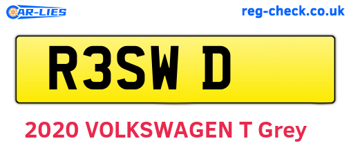 R3SWD are the vehicle registration plates.