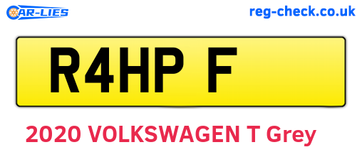 R4HPF are the vehicle registration plates.