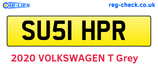 SU51HPR are the vehicle registration plates.