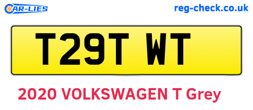 T29TWT are the vehicle registration plates.