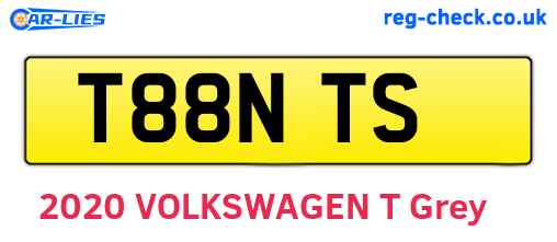 T88NTS are the vehicle registration plates.