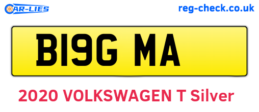 B19GMA are the vehicle registration plates.