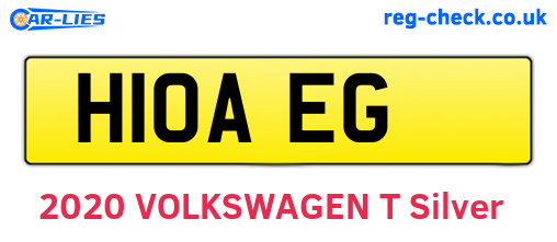 H10AEG are the vehicle registration plates.