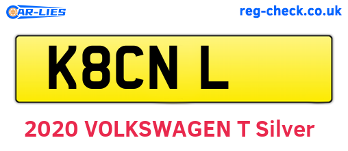 K8CNL are the vehicle registration plates.