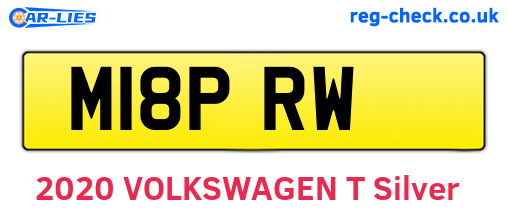 M18PRW are the vehicle registration plates.