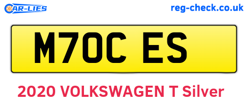 M70CES are the vehicle registration plates.