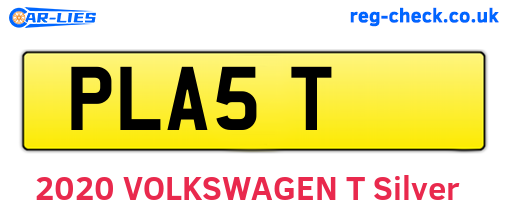 PLA5T are the vehicle registration plates.