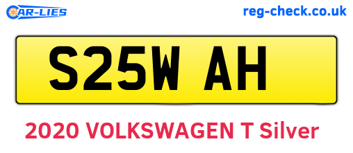 S25WAH are the vehicle registration plates.