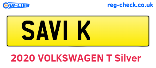 SAV1K are the vehicle registration plates.