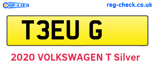 T3EUG are the vehicle registration plates.