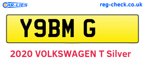 Y9BMG are the vehicle registration plates.