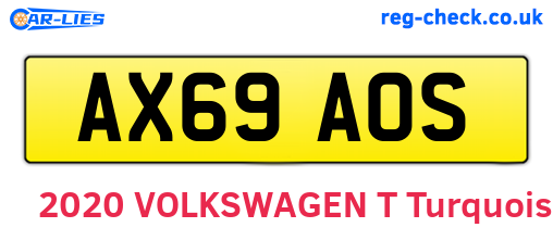 AX69AOS are the vehicle registration plates.