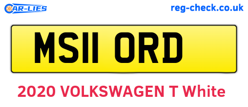 MS11ORD are the vehicle registration plates.
