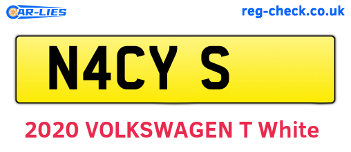 N4CYS are the vehicle registration plates.