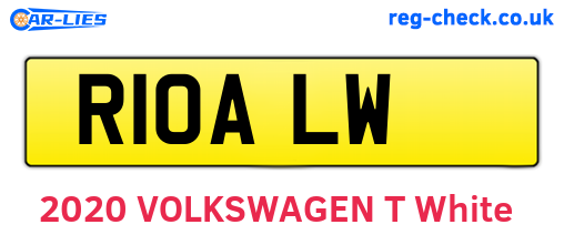 R10ALW are the vehicle registration plates.