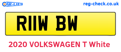 R11WBW are the vehicle registration plates.
