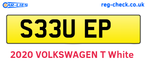 S33UEP are the vehicle registration plates.