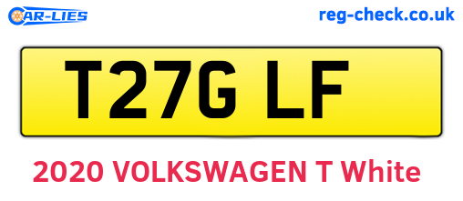 T27GLF are the vehicle registration plates.