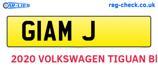 G1AMJ are the vehicle registration plates.