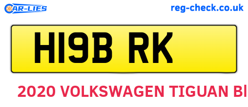 H19BRK are the vehicle registration plates.