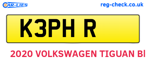 K3PHR are the vehicle registration plates.