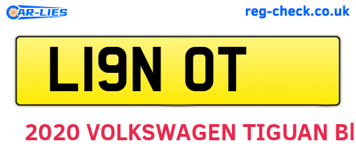 L19NOT are the vehicle registration plates.