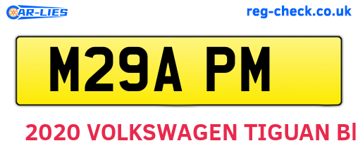 M29APM are the vehicle registration plates.