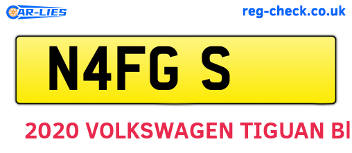 N4FGS are the vehicle registration plates.