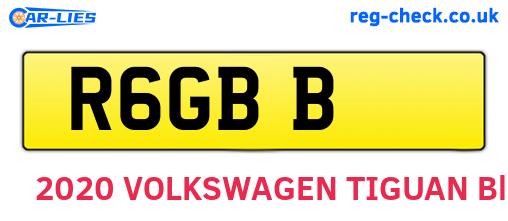 R6GBB are the vehicle registration plates.