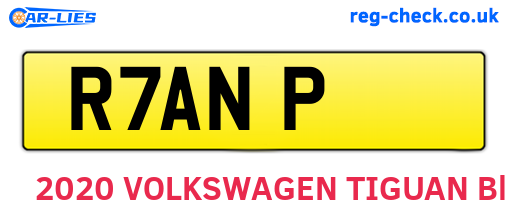 R7ANP are the vehicle registration plates.